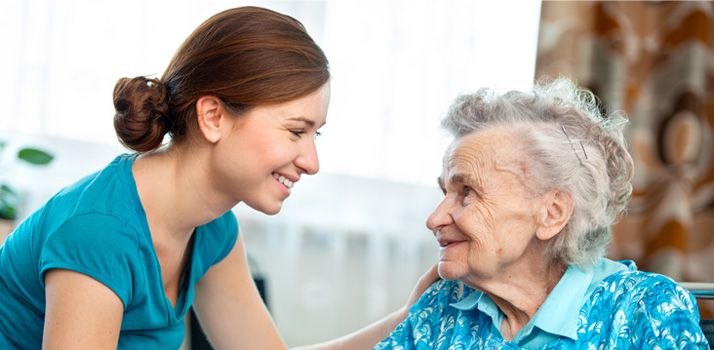 Caregiver WI Green Bay WI Patient Smiling Caregiver WI Green Bay WI Patient Smiling